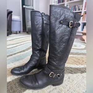 Naturalizer Juletta Black Leather Tall Boots